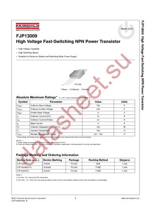 FJP13009H2 datasheet  